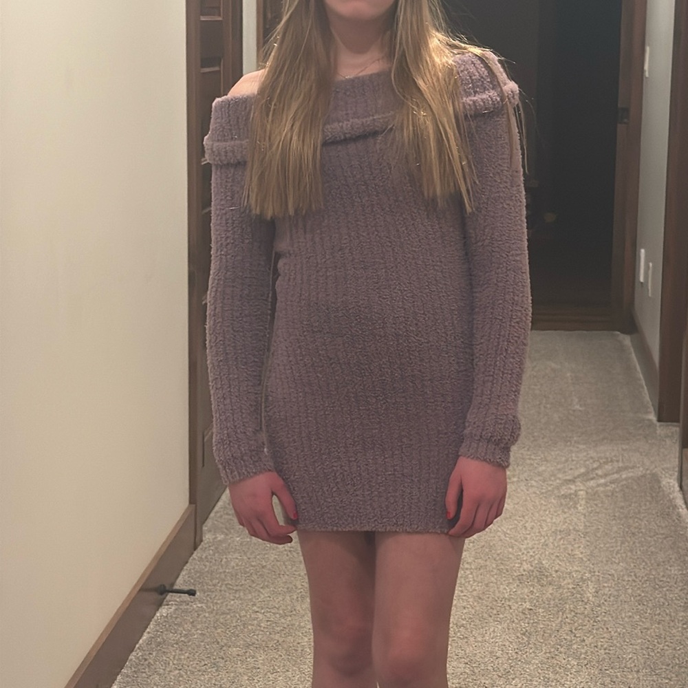 Purple fuzzy dress